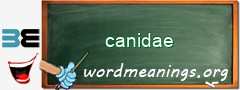 WordMeaning blackboard for canidae